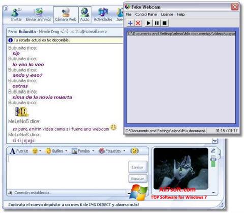 Zrzut ekranu Fake Webcam na Windows 7
