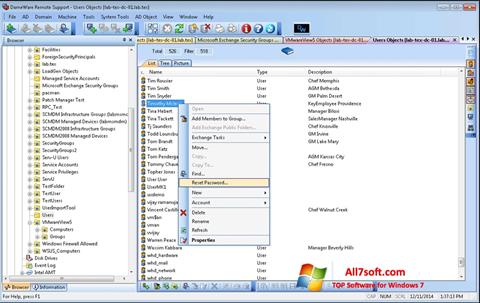 Zrzut ekranu Remote Administration Tool na Windows 7