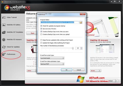 Zrzut ekranu WebSite X5 na Windows 7